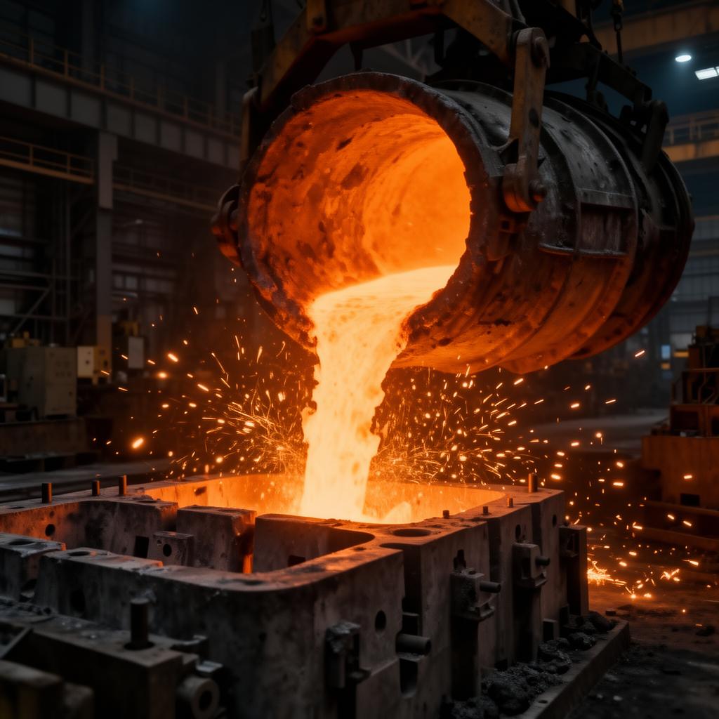 Steel worker in foundry